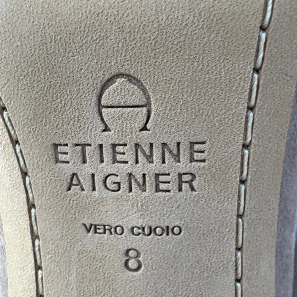 NWOT Entienne Aigner Tempest Suede Boot in Hazelnut w 1 3/4” Heel & Side Zip 8M - Picture 2 of 13